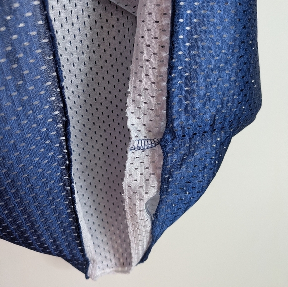 Sporty Y2K Mesh "YOLO" Slogan Jersey – Blue & Red Unisex - Picture 5 of 8